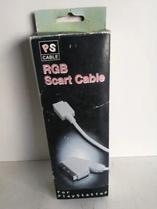 CAVO RGB SCART CABLE COMPATIBILE PLAYSTATION NERO - Picture 1 of 2