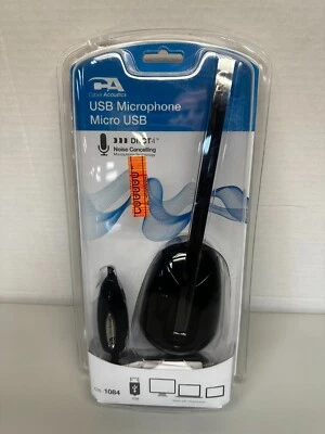 Cyber Acoustics CVL-1084 USB Micrófono Micro USB Cancelación de Ruido DNCT4 Foto 1 de 4