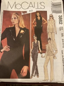 McCalls Pattern 3862 Size AA (6-8-10-12) Lined Jacket, Lines Best And Pants - Picture 1 of 6