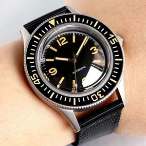 40mm Vintage 20ATM Waterproof Dive Swim NH35 Automatic Watch Men Domed Sapphire - Picture 1 of 4