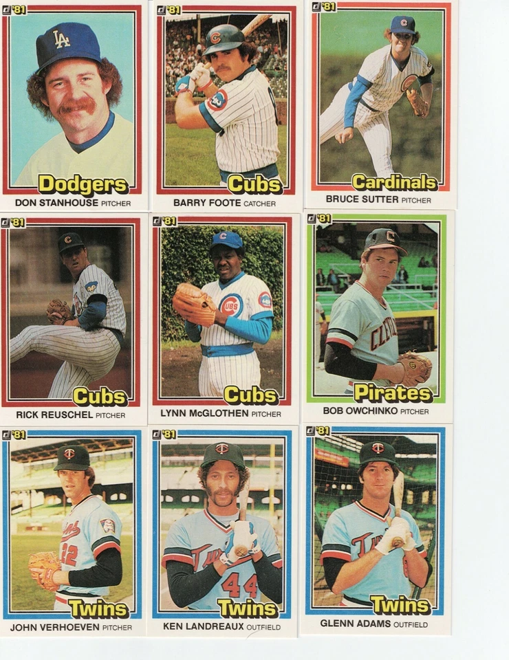 1981 DONRUSS Baseball Complete Your Set 501-600 + CHECKLISTS - Image 1 of 1
