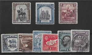 Chipre 1934 Aniversario SG123-131 Fino Usado Cat£180 (9v) - Imagen 1 de 1