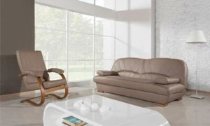 Sofa 3 Sitzer Design Sofas Polster Couchen Leder Relax Moderne Dreisitzer Neu - Bild 1 von 7