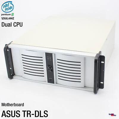 Dual Pentium III 1266 Server Workstation Computer PC Asus TR-DLS Windows 2000 XP - Image 1 of 4
