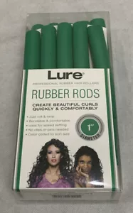 Rodillos de pelo varillas de goma profesionales señuelo tamaño 1” NUEVO paquete de 10 varillas muy largas - Imagen 1 de 3
