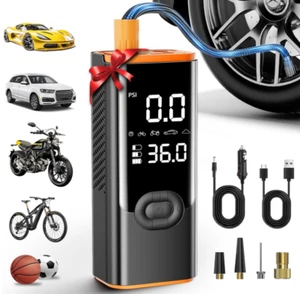 Tire Inflator Portable Air Compressor, 180PSI Air Pump for Car Tires, 25000mAh - Picture 1 of 8