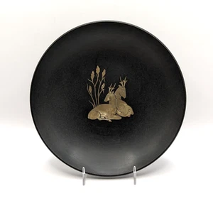 Perstorp Schweden Schale 6 3/4" Feinsilber Intarsien Isolit Bakelit Hirsch Motiv MCM Vintage - Bild 1 von 6