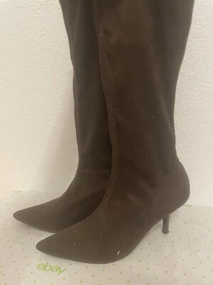 Women’s 7.5 7 1/2  Boots Shoes Colin Stuart faux suede pull on stretch midcalf - Image 1 of 4