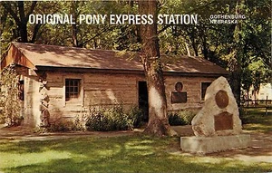 Pony Express Station City Park Gothenburg Nebraska Postcard - Picture 1 of 2