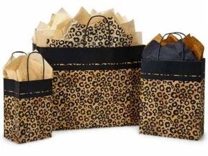 LEOPARD SAFARI Design Party Gift Paper Bag ONLY Choose Size (CLOSEOUT) - Picture 1 of 1
