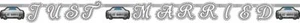 Letter Banner Just Married Silver and White - Picture 1 of 1