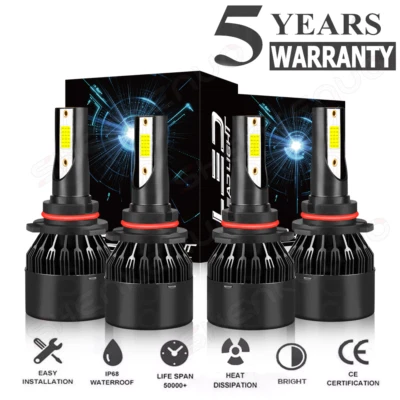 For Saturn Vue 2002-2007 - 6000K Front LED Headlights High Low Beam Bulbs Combo - Image 1 of 4