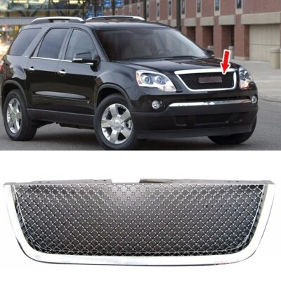 Fits for 2007-2009 GMC Acadia Front Bumper Grille Grill Chrome B Look Replace - Image 1 of 4