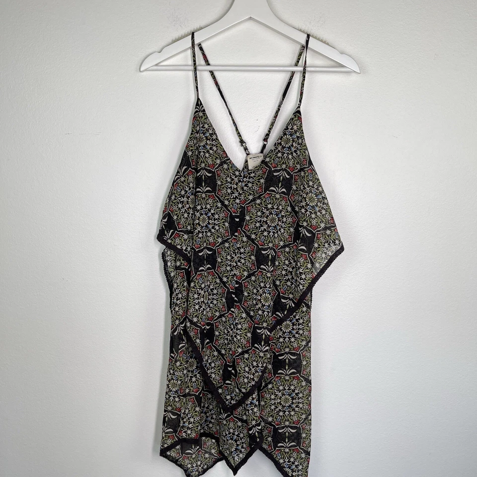 Free People Dress Womens X Small Floral Layered Handkerchief Slip Dress Mini - Image 1 of 4
