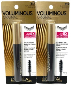 (2) Loreal Voluminous Original Mascara Sealed 0.28 fl oz 315 - Black Brown - Picture 1 of 3
