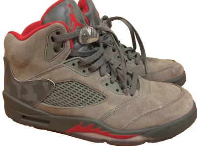 Air Jordan 5 Retro Camo 2017 10.5 - 10 1/2 Gris Nike 136027-051 Gamuza - Detalles C Foto 1 de 4