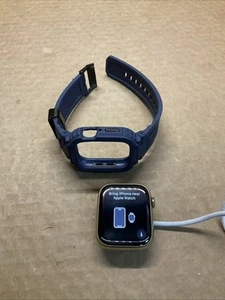 Apple Watch (Series 9) 45MM LTE- Stainless Gold and Blue Band - Zdjęcie 1 z 6