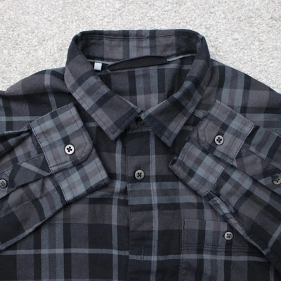 Under Armour Shirt Mens Medium Black/Gray UA Tradesman Flannel 2.0 Loose Fit L/S - Image 1 of 4