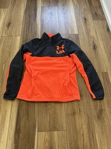 Under Armour Black and Orange Athletic Pullover Size Large - Picture 1 of 4