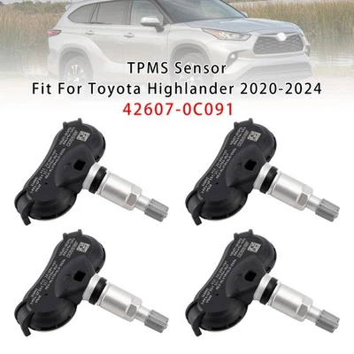 4X TPMS Tire Pressure Sensor For Toyota RAV4 Highlander Tundra 426070C091 - Image 1 of 4