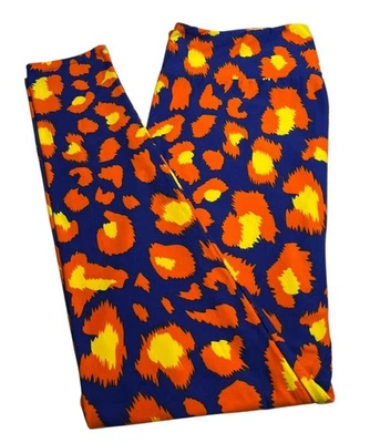 LuLaRoe Leggings TC2 Tall Curvy 2 Animal LEOPARD Wild Cheetah COLORFUL Lounge - Image 1 of 4
