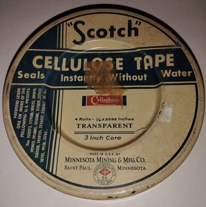 Cinta de celulosa "escocesa" de colección lata vacía Minnesota Mining & Mfg Co. Leer - Imagen 1 de 7