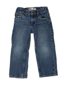 LEVI'S Boys 505 Straight Jeans 3-4 Years W20 L15 Blue Cotton AV17 - Picture 1 of 3