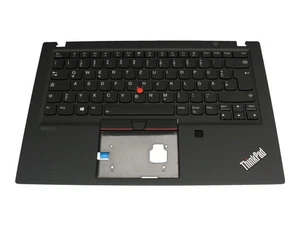 Clavier d'origine Lenovo 5M10Z54256 avec top case FR (allemand) noir/noir m - Photo 1/5