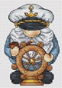 CAPTAIN GONK CROSS STITCH PATTERN - Picture 1 of 2