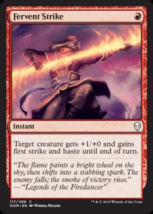 Fervent Strike -Foil Light Play MTG Dominaria - Image 1 of 1