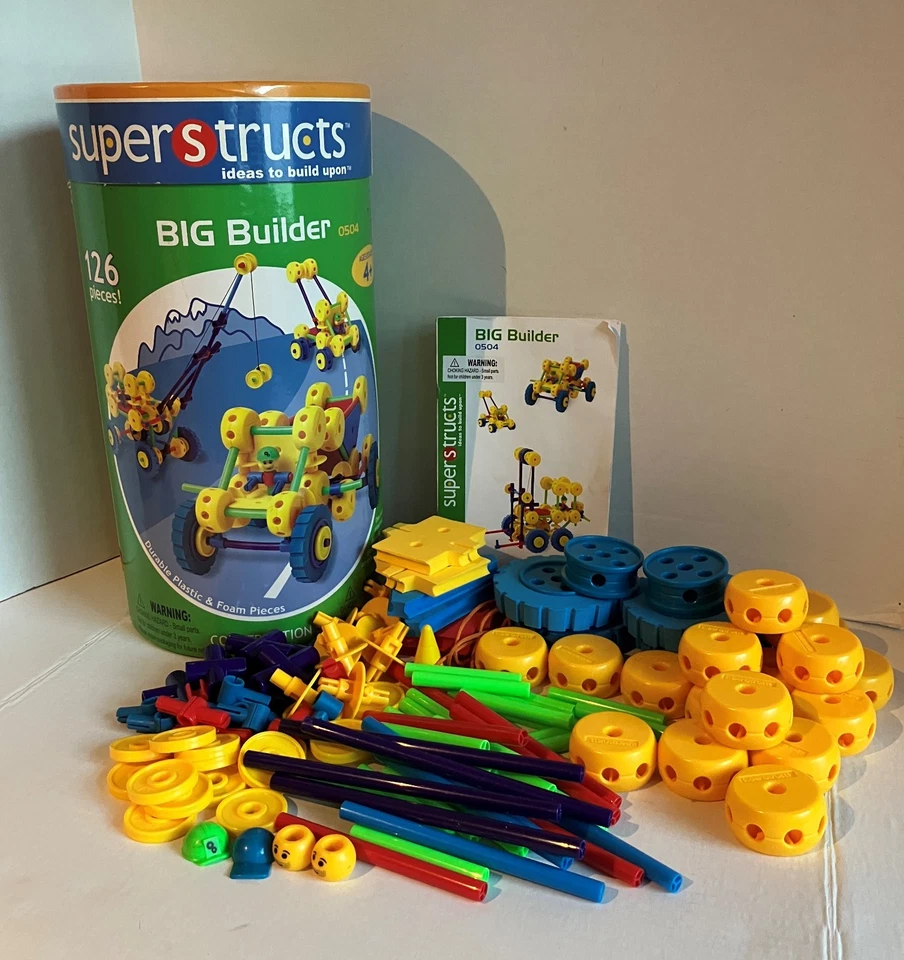 Waba Fun Super Structs Big Builder Construction Set 0504 126 Pieces - Image 1 of 4