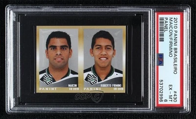 2010 Panini Campeonato Brasileiro 贴纸 Roberto Firmino Maicon #430 PSA 6 g6p — 第 1/3 张图片