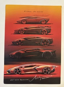 Lamborghini REVUELTO Skizze Illustration Zeichnung - SELTEN SAMMLER - Bild 1 von 10