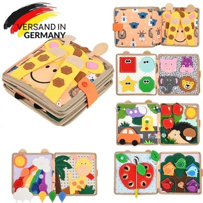 Montessori Quiet Book aus Filz 3D Busy Board Stoffbuch Lernspielzeug für Kinder - Bild 1 von 4