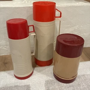 Vintage Thermos Lot - Aladdin And Thermos Brand - Multi Size See Photos! - Picture 1 of 11