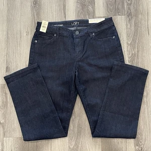 Loft by Ann Taylor Damen neu mit Etikett Curvy gerades Bein Petite Jeans dunkelblau 30/10P - Bild 1 von 8