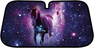 Cool Galaxy Horse design car window Sun shade , made to order, select your size - Picture 1 of 1
