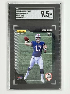 JOSH ALLEN 2018 Panini Instant First Look Rookie Premier #FL5 Green /25, SGC 9.5 - Picture 1 of 2