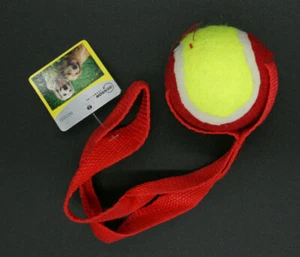 Tennisball für Hunde mit Schlaufe Hundeball Hundespielzeug WurfballSeil Rot/Gelb - Bild 1 von 1