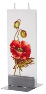 Flatyz - Twin Wick Flat Candle - Red Poppy - Picture 1 of 1