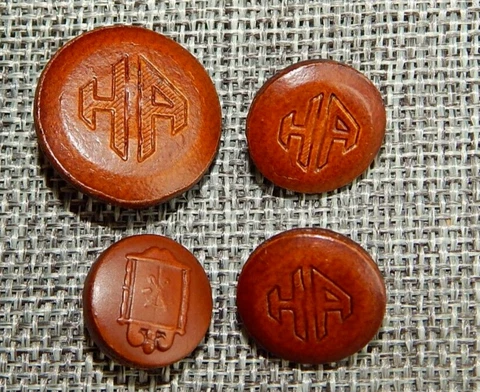 Lot of Antique Vtg Designer Buttons Leather #804-B Cover