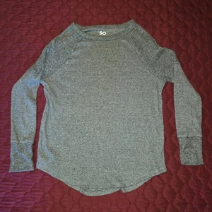 Women's Gray SO Brand Size Medium 3/4 Long-Sleeve T-shirt - Picture 1 of 9
