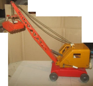 GRU Gama CRANE Tin Toy e Plastica Latta Made In West Germany SPESE GRATIS - Foto 1 di 5