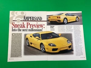 1998 1999 FERRARI F131 360 ORIGINAL VINTAGE PRINT AD ROAD TEST 2 PAGE - Picture 1 of 1