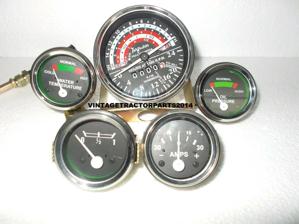 Massey Ferguson Tractor Gauge Kit Tachometer Anti Clockwise-35 133 135 140