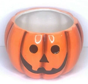 Vintage Ceramic Halloween Jack-O'-Lantern Candy Holder  - Picture 1 of 8