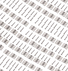 ✅ 20x Mini Scharniere mit 80x Nägel für Puppenmöbel Modellbau Schatulle Möbel - Bild 1 von 6