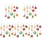 60 Sets Pvc Christmas Spiral Ornament Holiday Hanging Decoration Tree