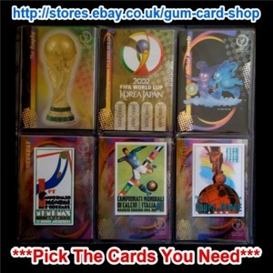 PANINI - WORLD CUP KOREA/JAPAN 2002 CARDS (1 TO 72)  *PLEASE CHOOSE CARDS*