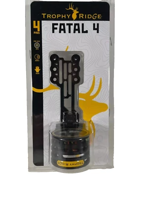 Trophy Ridge Fiber Optic Pin Archery Bow Sight FATAL 4 R/H L/H Ultra Bright